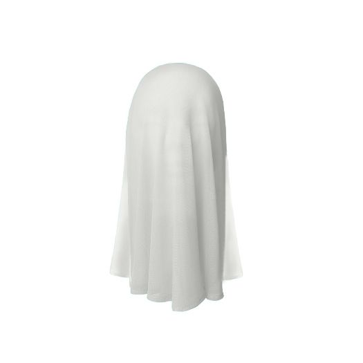 Pearl White Silk Makeup Protector Headcloth